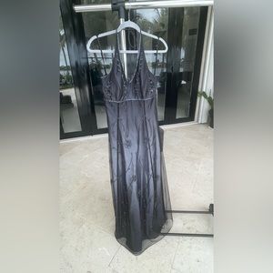 Beaded black/gray gown